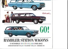1965 AMC Rambler, American, and Ambassador Station Wagons Dealer Sales Brochure