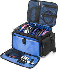Cable File Bag with Detachable Dividers, DJ Gig Bag Cord Organizer Case for Lapt