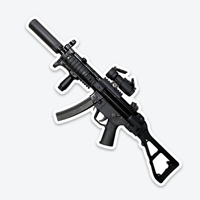 MP5 H&K Heckler & Koch 5 inch Vinyl Decal Gun Art High Quality Waterproof