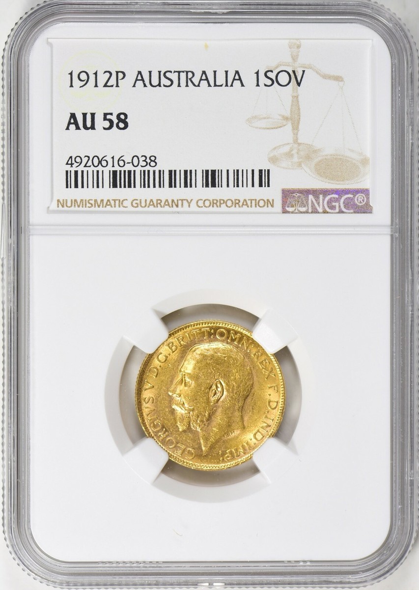 Australia 1912-P Gold Sovereign KM-29 NGC AU-58 | eBay