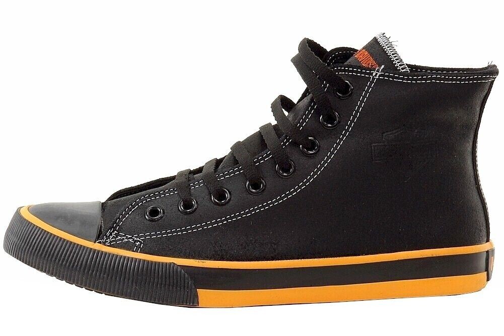 NEW HARLEY DAVIDSON D93816 SIZE 7.5 MENS NATHAN 4.25” BLACK ORANGE