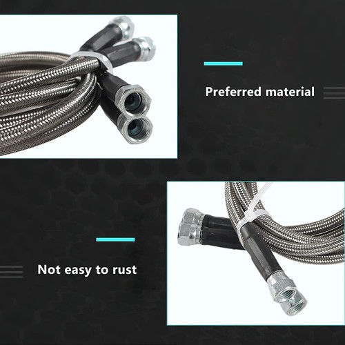 Heavy Duty Transmission Cooler 6AN 52" Transmission Cooler Lines Stainless Steel Braided H 209222 - Foto 8