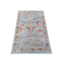 3' x 4'8" Gray Sultanabad Leaf design Hand Knotted Oriental Rug R88489