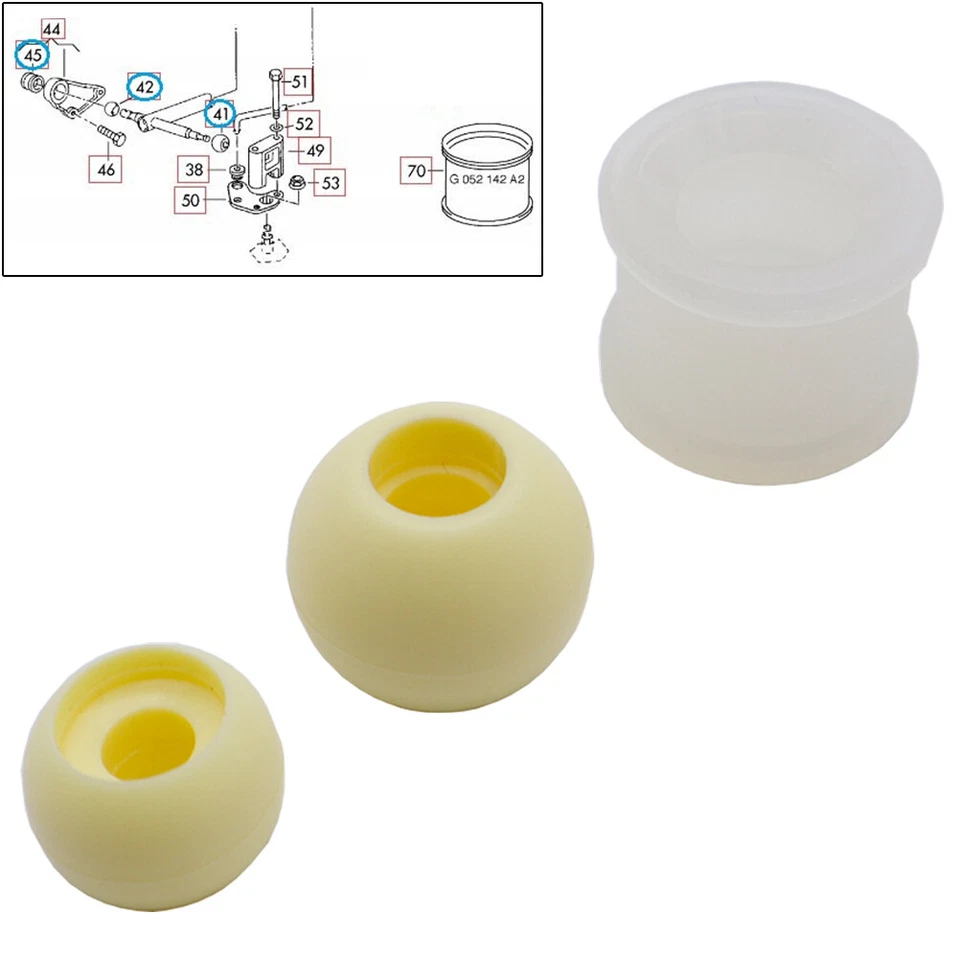 For VW Transporter T4 1990-2003 Car Gear Linkage Selector Repair Bush Kit 3Pcs - Image 3 of 4