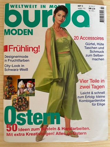 Burda Moden 1995 / 3 März mit Schnittbogen zum selber nähen