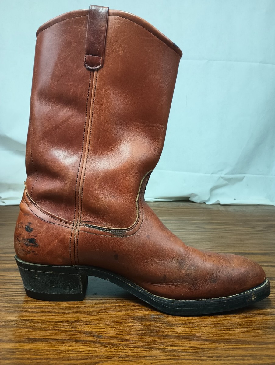 Mason Western Cowboy Boots Brown Genuine Leather Men\'s Size 12 D Mason Western Brown Leather Cowboy Boots Men main image 4