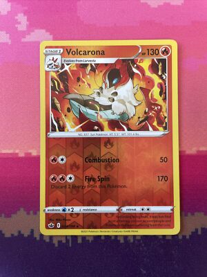 Pokemon Karte Volcarona Chilling Reign Reverse Holo Rare 024/198 NM