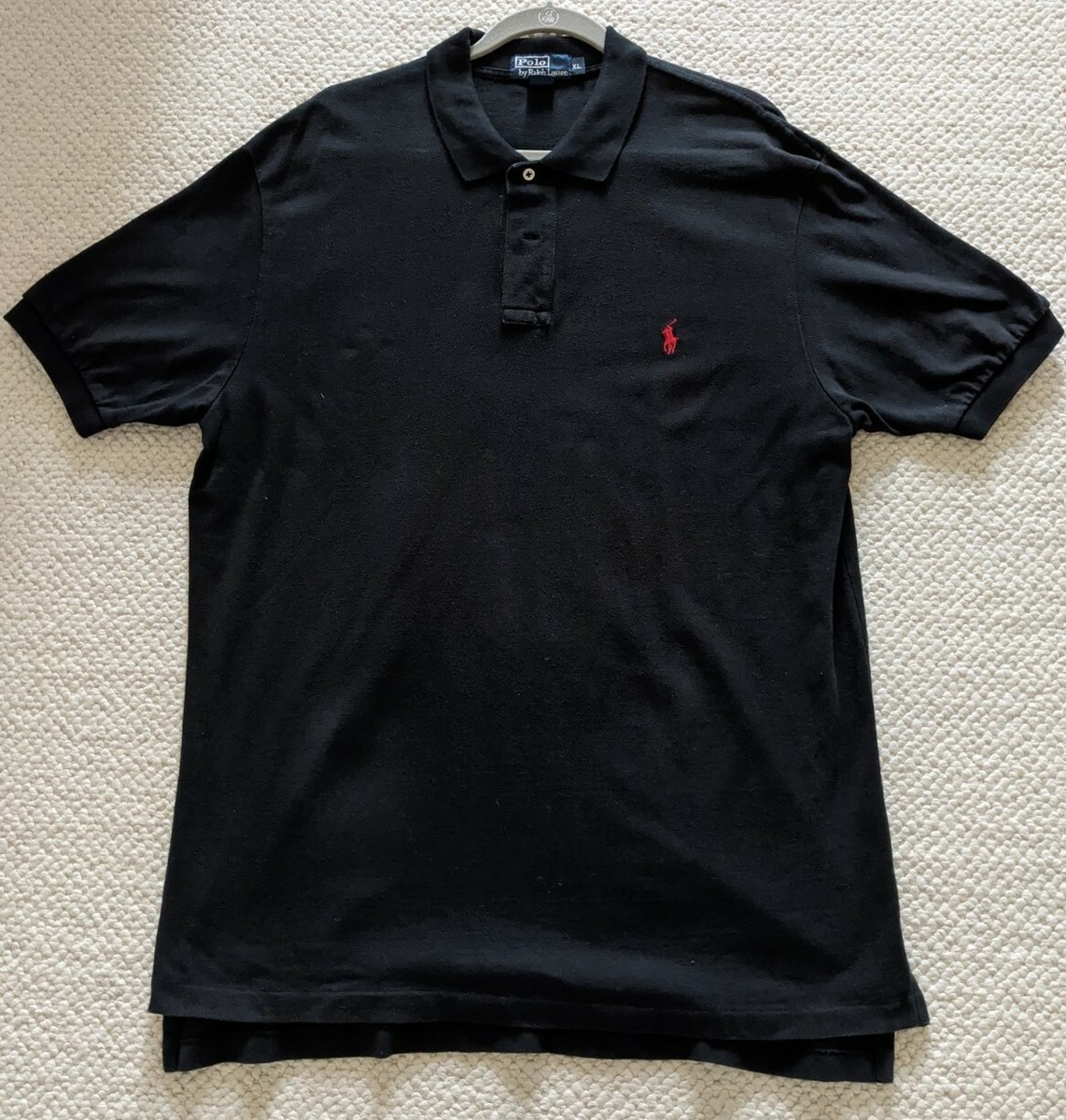 Polo by Ralph Lauren ブラックベスト XL Vintage Polo Ralph Lauren Polo Shirt Short Sleeve Black XL | eBay