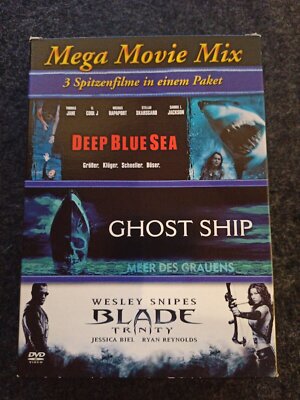 Mega Movie Mix - Deep Blue Sea + Ghost Ship + Blade Trinity (3 DVDs) sehr gut !