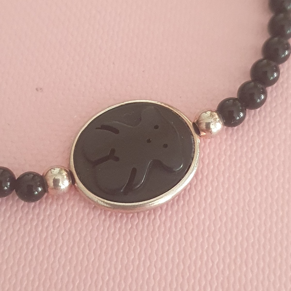 Tous Mesh Pulsera Tous Piedras Negras Tous Pulsera Plata Con Banho