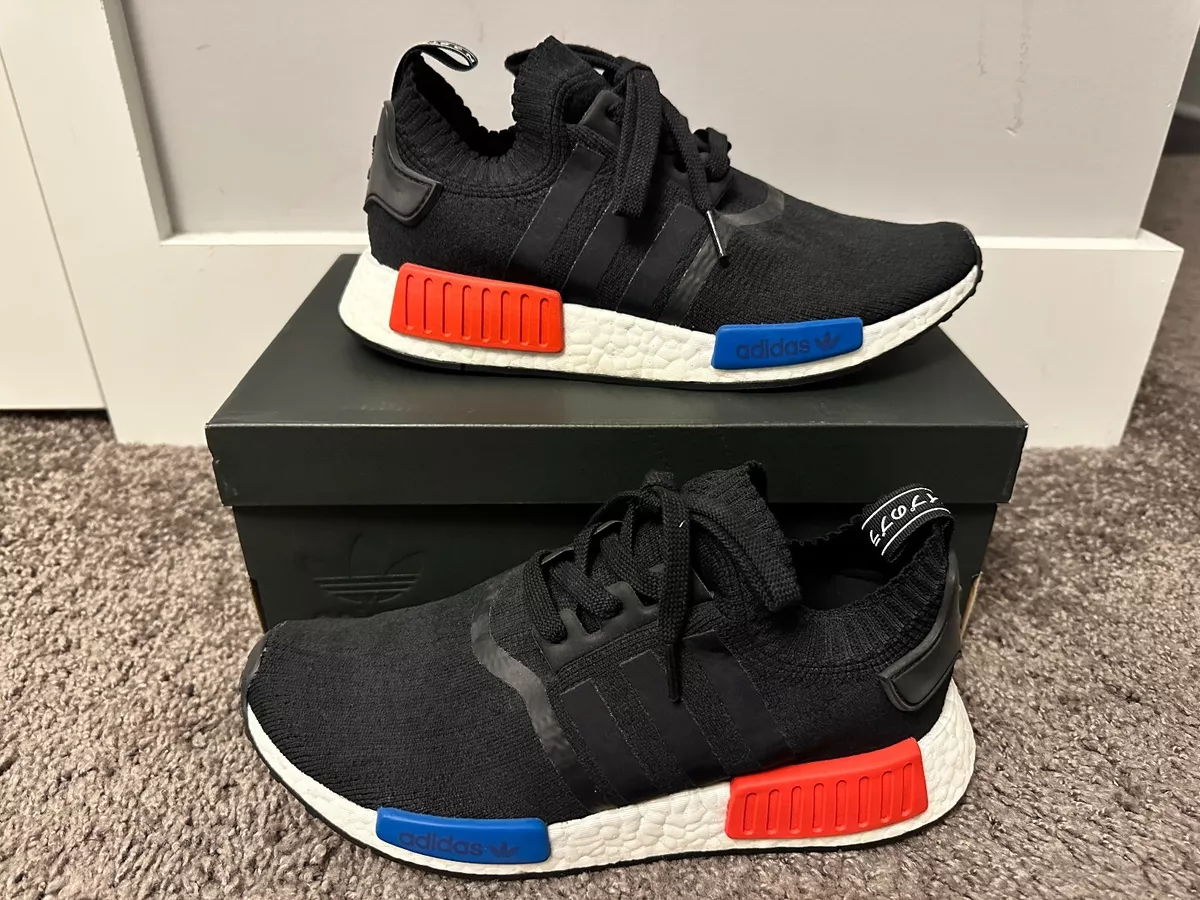 Black PK Red Adidas eBay Size | OG 7.5 White Mens R1 Blue S79168 Original PrimeKnit NMD