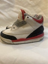 Nike air Jordan 3 retro 832033-120 fire red silver black, toddlers size 5C