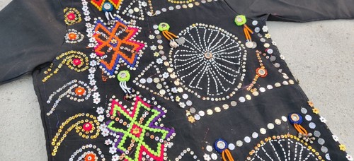 Stunning Vintage Hand-Embroidered Coat: Thread & Beadwork | Swat Valley - Picture 9 of 10