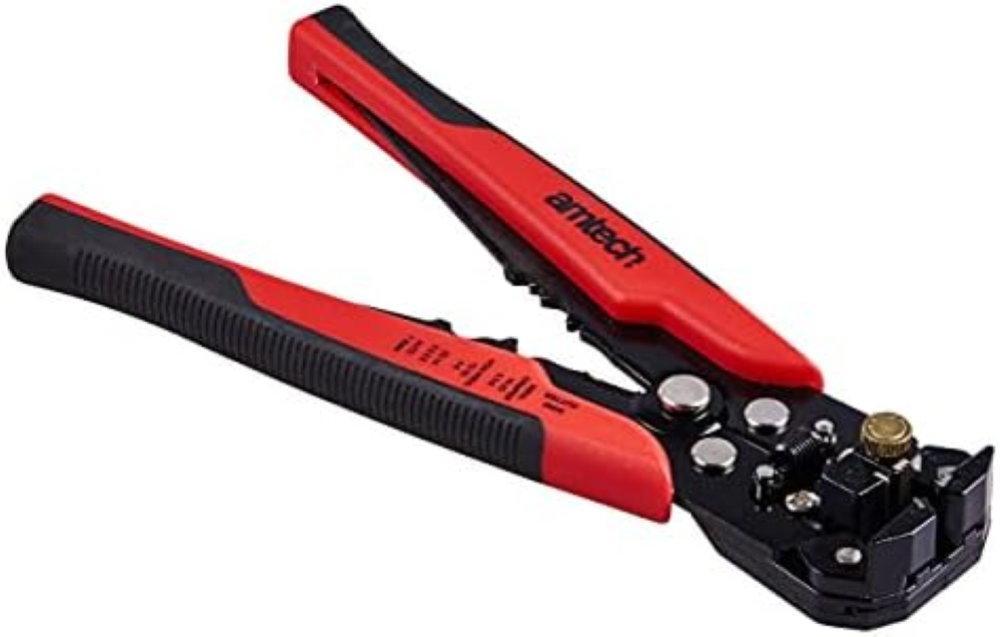 Amtech B4285 Stripper Automatico del Filo con Crimper, Sguaina Cavi, Multicolore