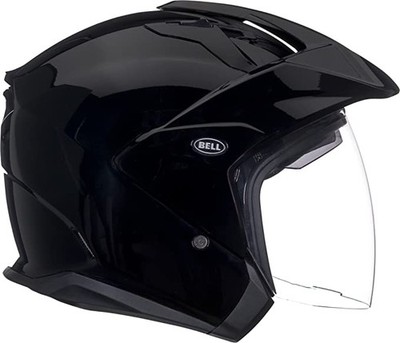 Bell Mag-9 Open Face Motorcycle Helmet (Solid Black)