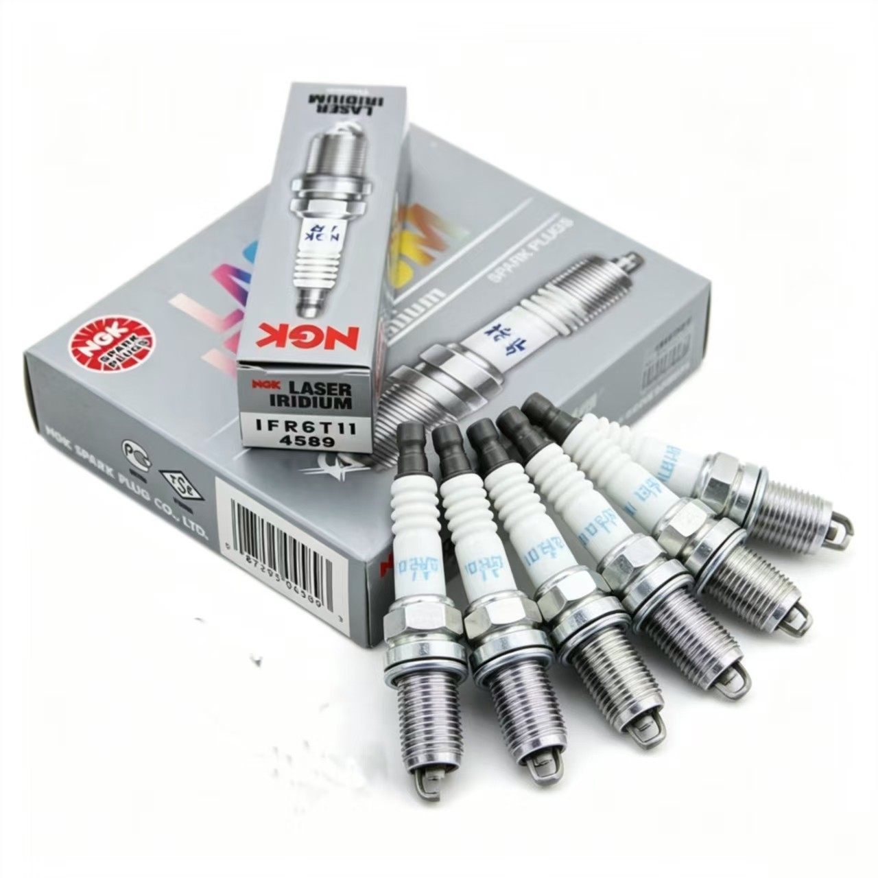 6 pcs-NGK Laser Iridium Spark Plugs #4589-For Toyota Lexus OEM Set IFR6T-11