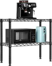 MZG 2 Tier Metal Wire Shelving Unit, 220 lbs, 11.8" D x 27.6" W #R02