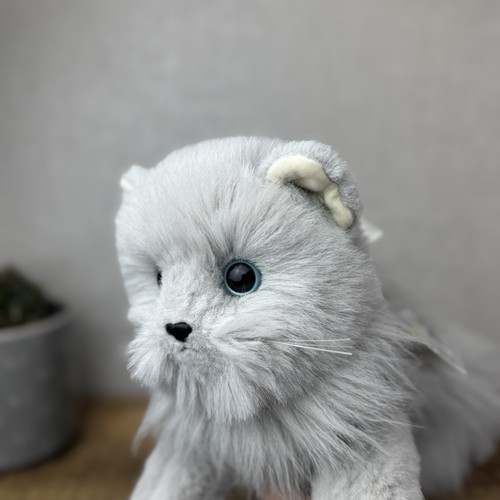 TY Classic Smokey Cat 1987 Version - Lifesize Grey Perserkatze Blue Eyes RAR - Bild 3 von 14