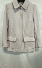 Ted Baker Women's Kamile Jacket Light Pink Herringbone Wool Blend Coat Size 1