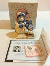 Cherished Teddies Brrr... Nora Snowbear with Sled Figurine 848581 Christmas