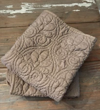 MADISON PARK Brown King Size Quilted Pillow Shams (2)