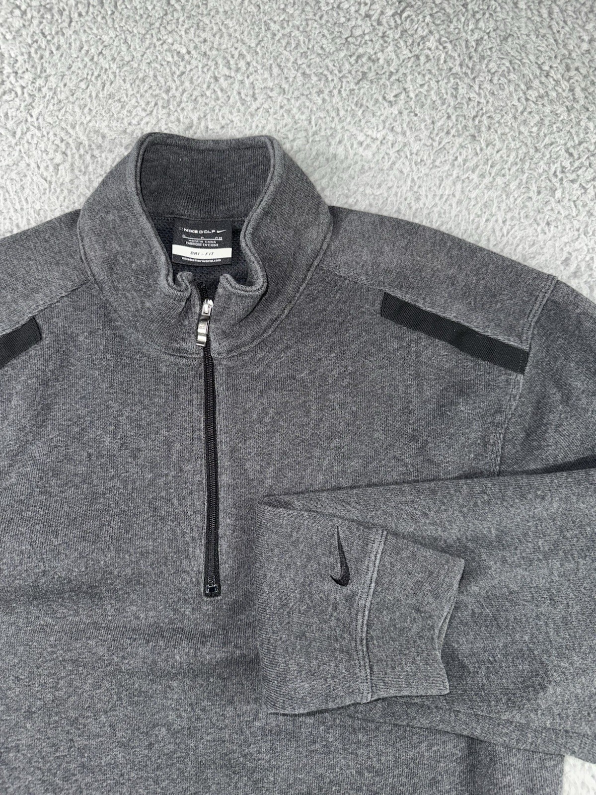 SACAI X NIKE Nike Dri Fit Giacca Golf Uomo Piccola 1 4 Zip Pullover Finto Collo Preppy Sportiva