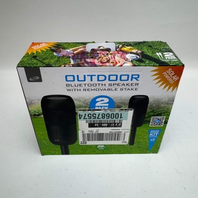 New iLIVE 2-Pack Waterproof Bluetooth Stake Speakers Indoor/Outdoor Stereo