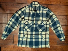 Vintage Woolrich Men's Heavy Wool Plaid Jacket Shacket w/ Front Pockets 38 - S/M