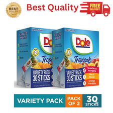 Dole Sugar Free Drink Mix Variety Pack 30 Ct Pack of 2 Tropical Flavors