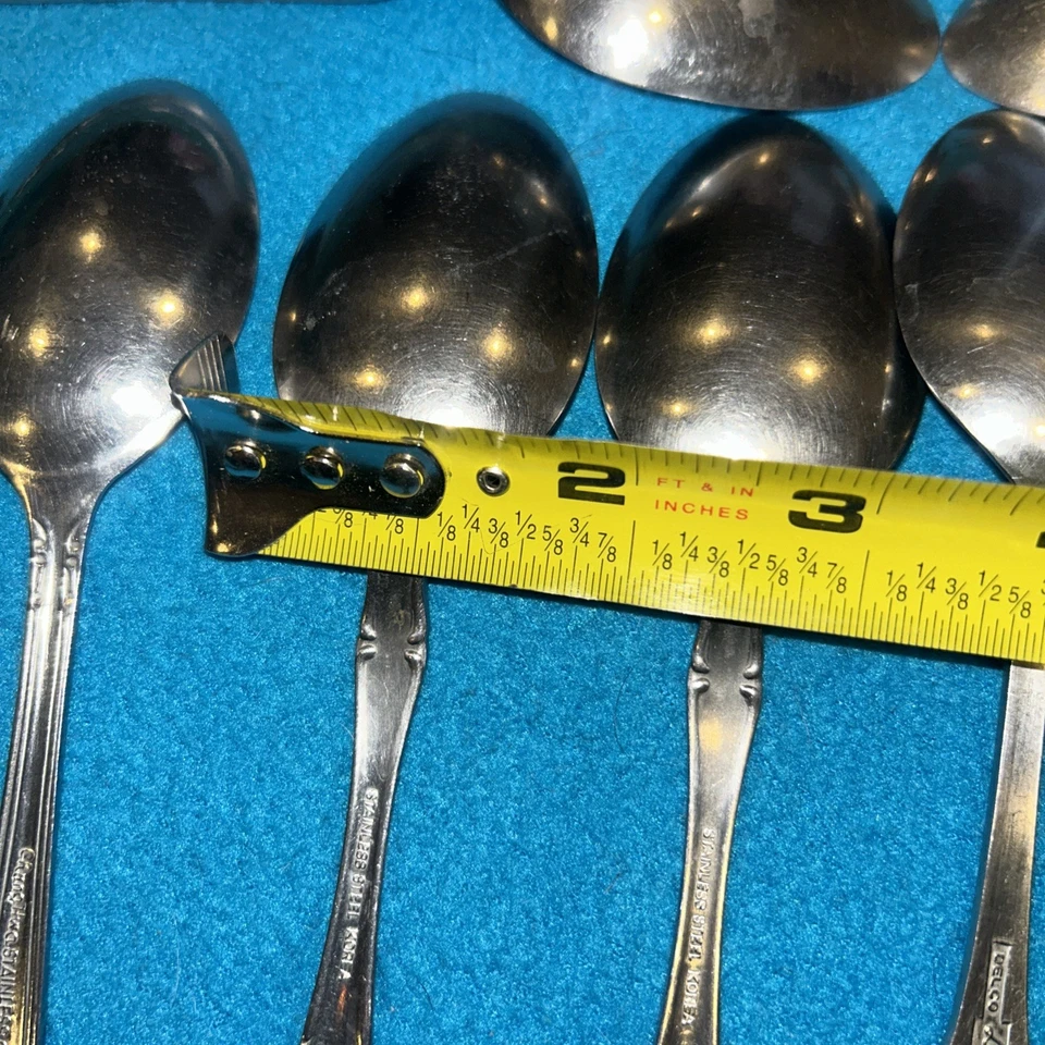 Spoon Variety Set Of 12. Different Patterns Mixed Lot - Image 4 of 4