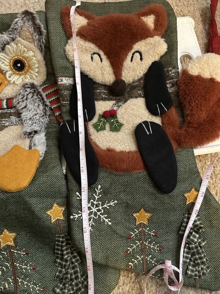 conjunto de 4 meias de Natal- Fox-sleuth-owl-moose - Imagem 3 de 4