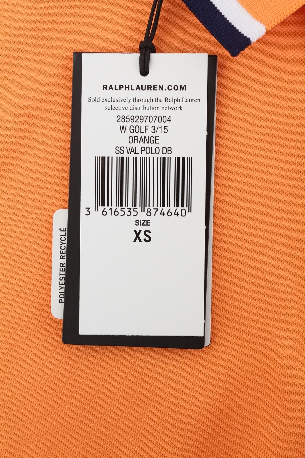 RLX Ralph Lauren Women's XS Orange Short Sleeve Golf Polo image 6