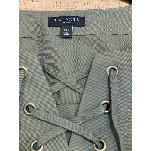Petite robe Henley à lacets naturelle vert olive Talbots taille 14 manches 3/4 - Photo 4/9