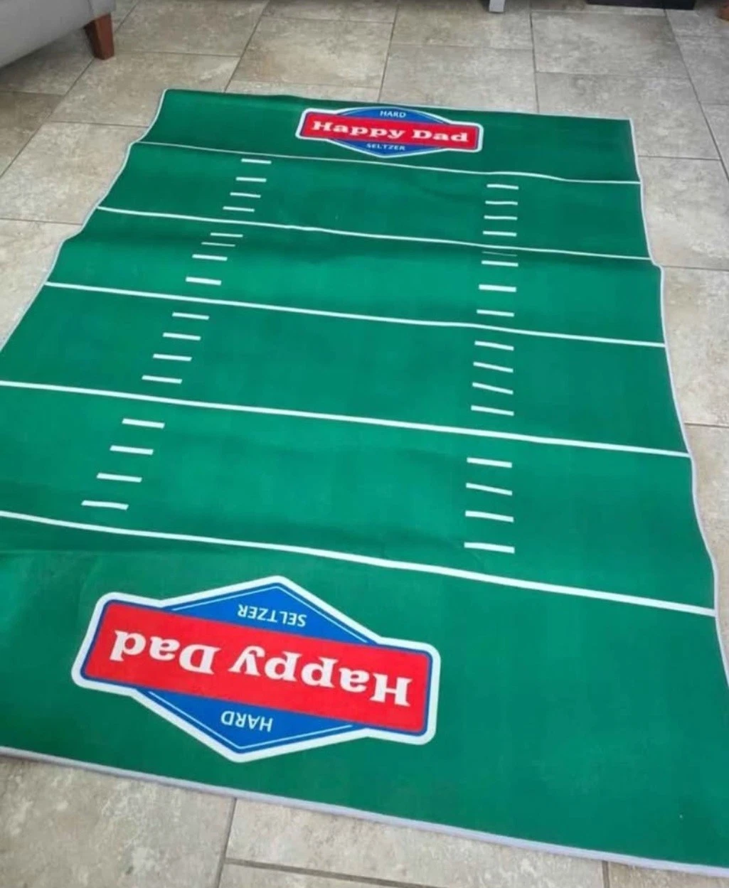 Happy Dad Hard Seltzer Foitball Field Runner Mat - 36"x60" Rug Carpet