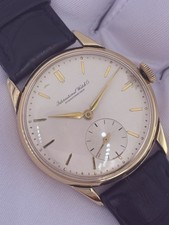 IWC Schaffhausen Vintage 18K Gold Dress Watch Ref.166 Cal.83 1930-40s 