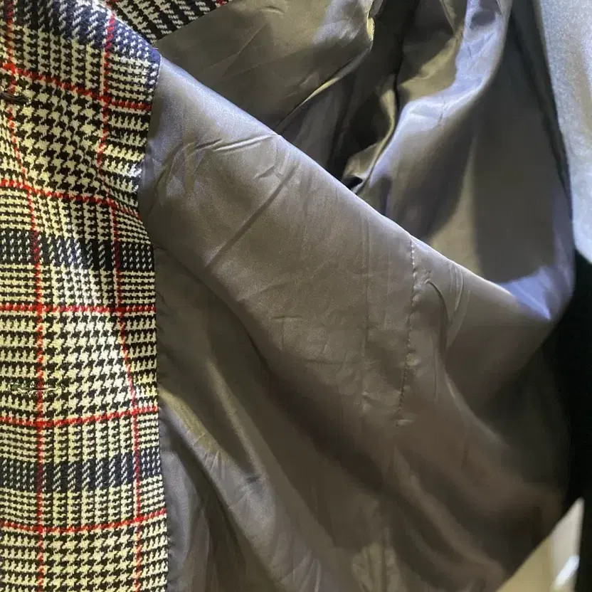 Check Pattern Jacket - Classic Double Button Desi… - image 1