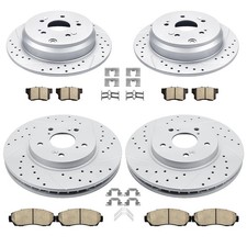 Drilled Slotted Brake Kit Ceramic Pads CR-V 2007-2016 AWD12-16 RDX 2010-2012 FWD