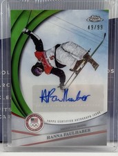Hanna Faulhaber 2026 Topps Chrome U.S. Winter Olympics Auto Green Refractor /99