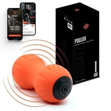 SQUATZ Peanut Vibrating Massage Ball, Deep Tissue Trigger Point Therapy (Orange)