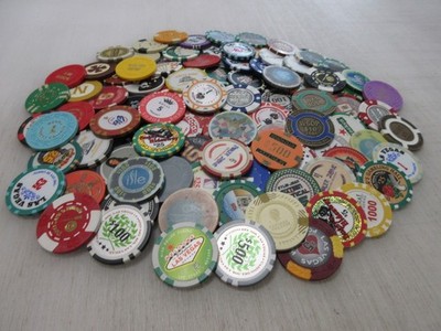 100 Casino Gaming Poker Chip Lot Las Vegas $1 New & Used Chipco Paulson Clay