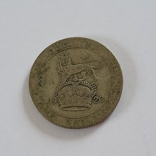 1920  SOLID SILVER SHILLING COIN  GEORGE 5th V
