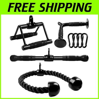 Tricep Rope Straight Bar V Bar Combo for Cable Machines