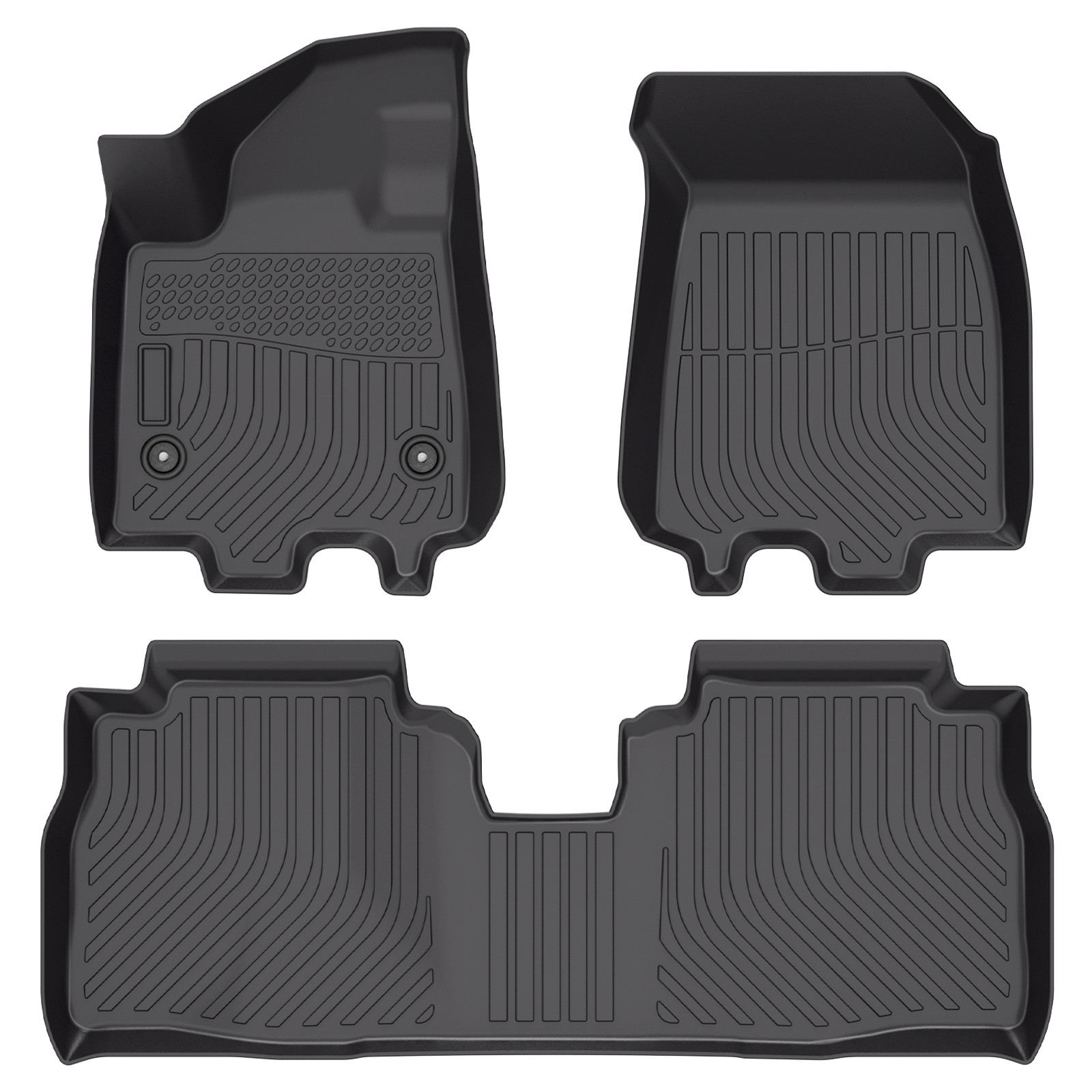 Floor Mats Liner For 2024-2025 Chevrolet Equinox EV All Weather TPE Rubber 3PCS