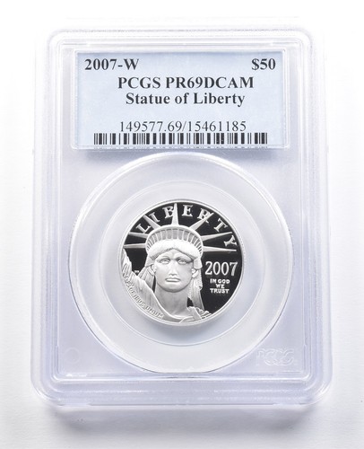 2007-W $50 American Platinum Eagle 1/2 Oz 0.5 Oz Platinum PR69 DCAM PCGS *7503