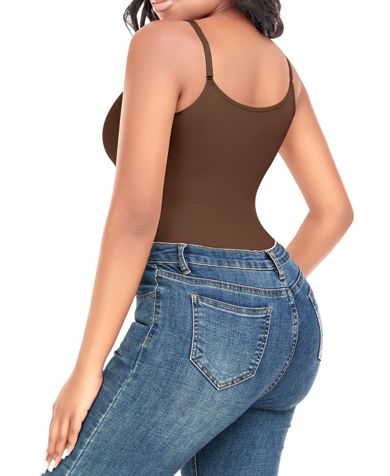 Brown Shapewear Camisole Top Tummy Control Slimming Vest Cami Fitted medium image 2