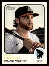 2022 Topps Heritage SP Short Print #440 Chad Pinder Oakland Athletics
