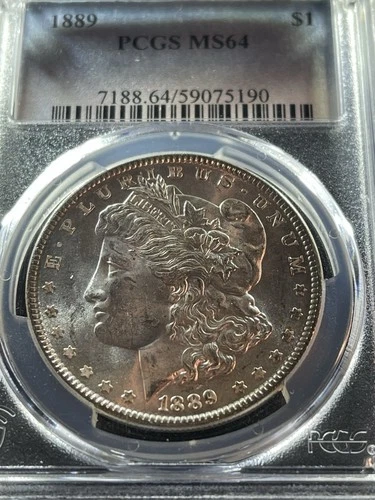 1889 Morgan Silver Dollar - $1 PCGS MS64 - Nice Coin! w/ Display Case 🪙 🔥🔥🔥