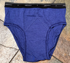 JOCKEY Size 40 Blue Stripe Classic Low Rise Cotton Y Front Bikini Brief Vintage