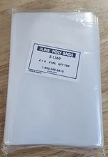 100 Uline S-1369 4 Mil 4"x6" Clear Poly Bags Sleeves NEW