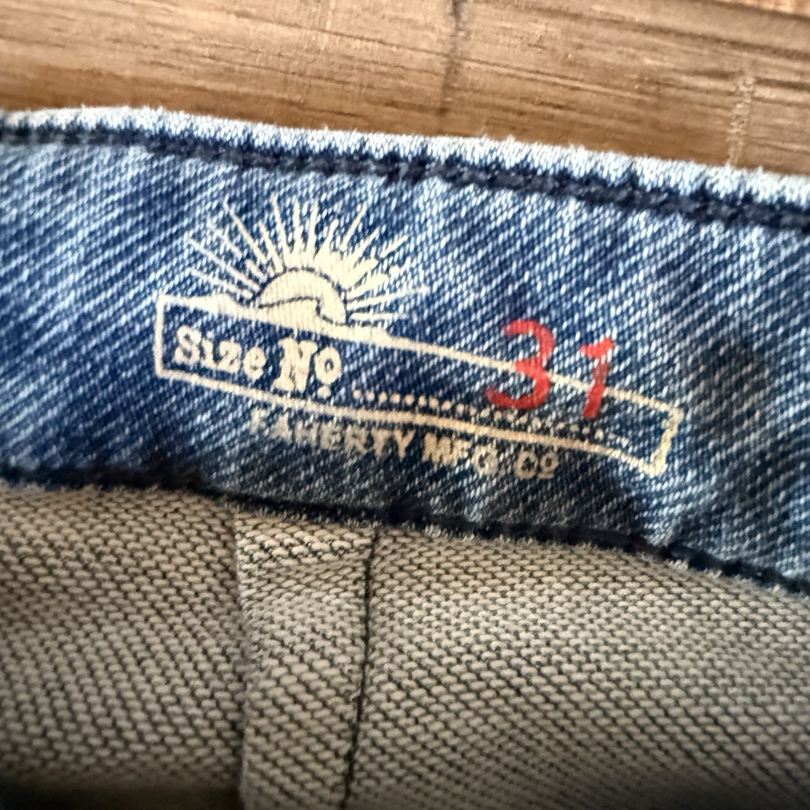 Faherty Stretch Terry Patch Riverton Wide Leg Den… - image 3